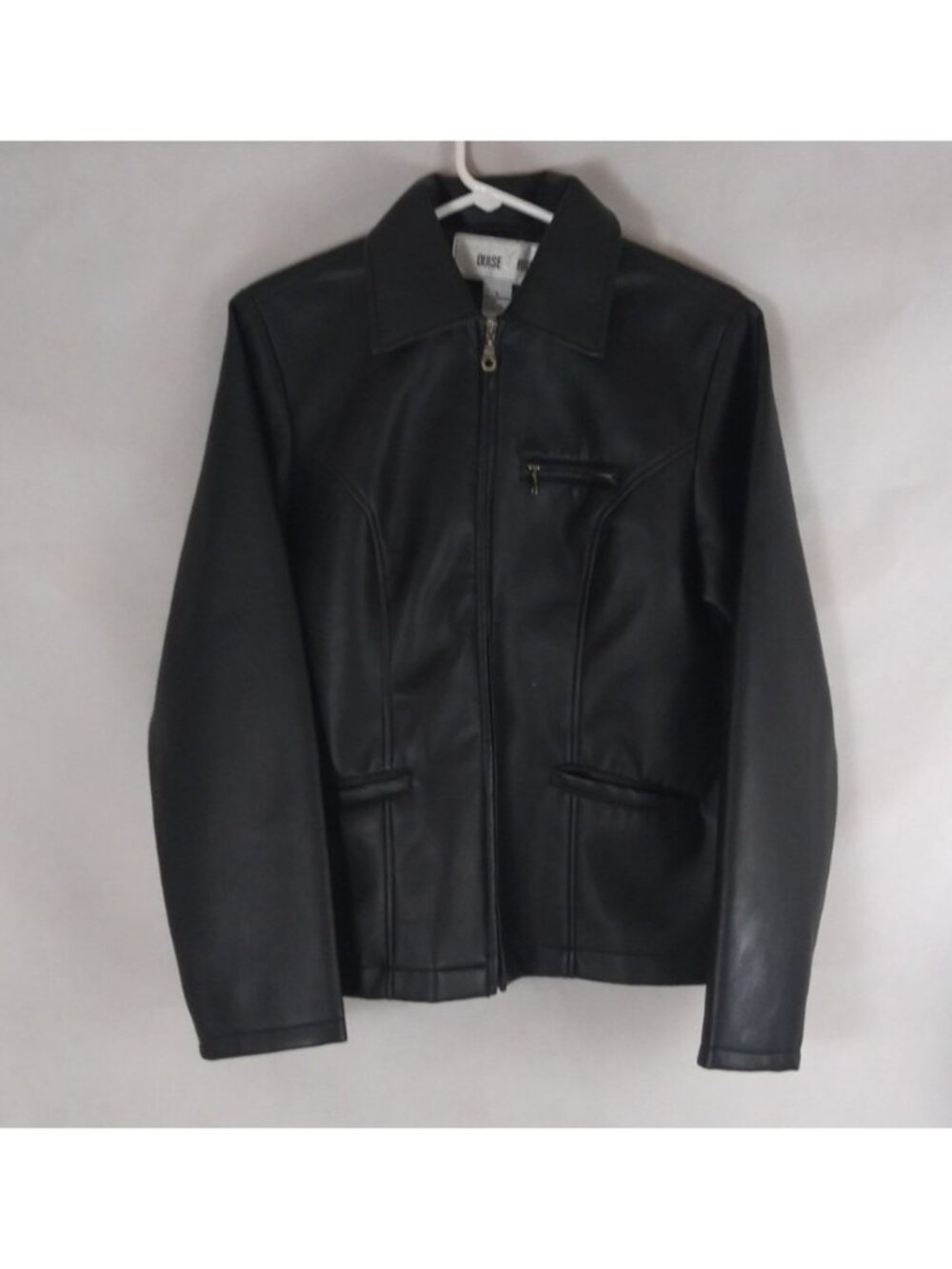 Louise Paris Smooth Beautiful Black Leather Jacket Size Small